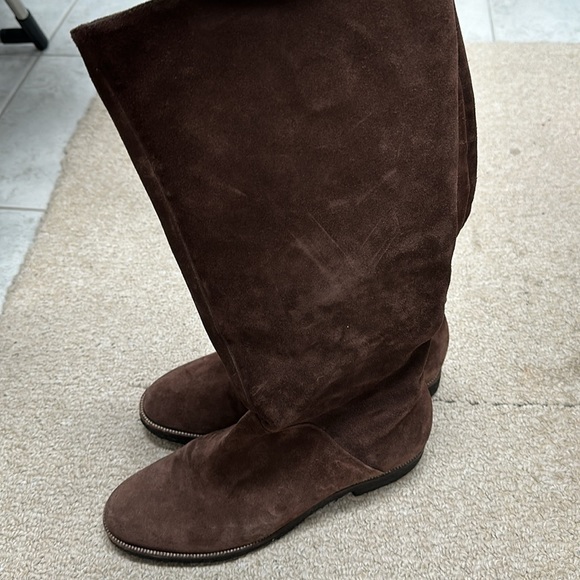 Kors brown suede long boot with rubber sole - Picture 3 of 6